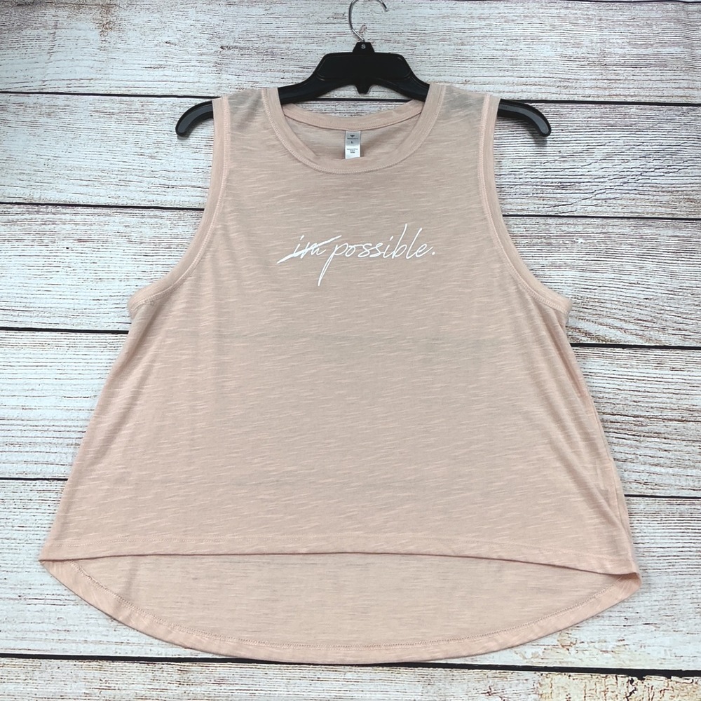 YOGASMOGA Sleeveless Tank Top Activewear Yoga Flowy Tank Large Peach Preloved